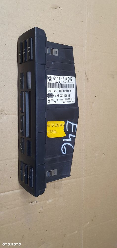 Panel nawiewu klimatyzacji klimatronic BMW 3 E46 6914009 - 2