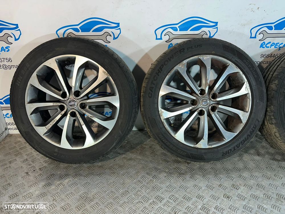 .Conjunto Jantes 18 Originais Nissan Qashqai J10 ET40 6.5J 5x114 JD18A-MB73 - 6
