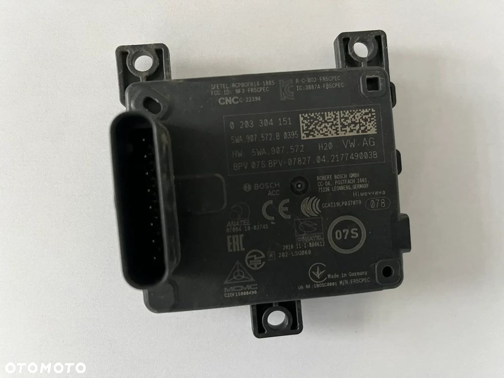 Czujnik radarowy ACC moduł dla Volkswagen 5WA907572 - 1