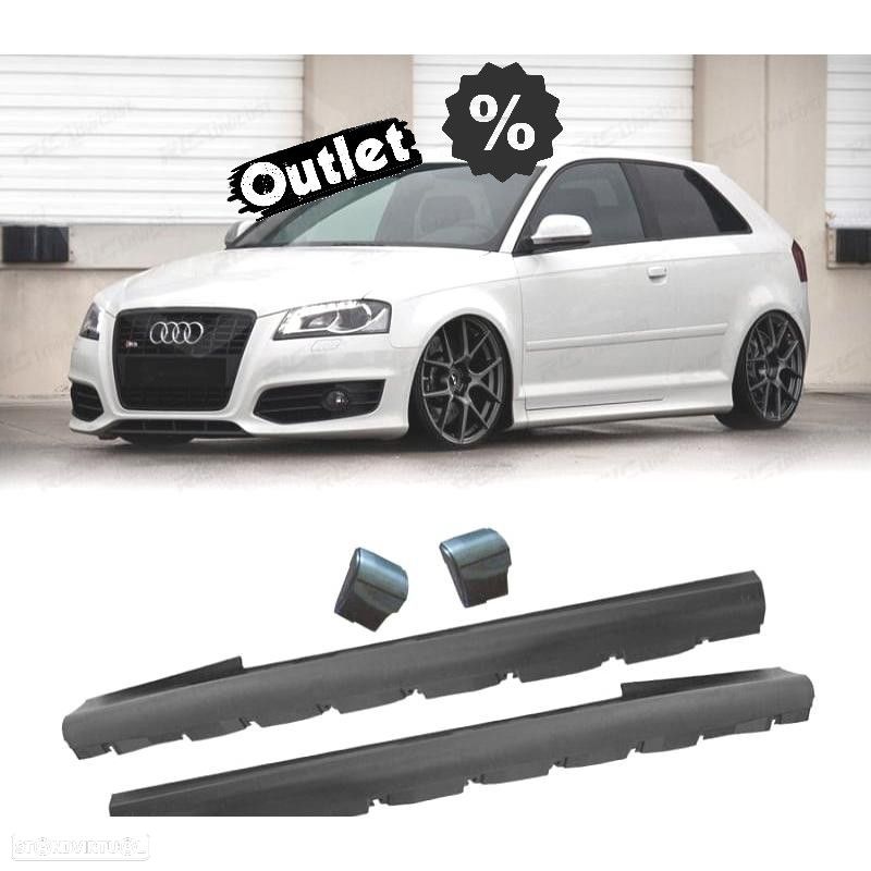 C002391C7 EMBALADEIRAS LATERAIS AUDI A3 8P 03-11 3 PORTAS LOOK S3 - 1