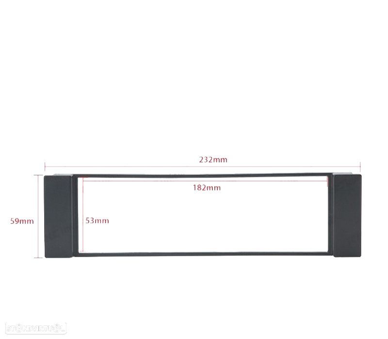 MOLDURA ADAPTADOR PRETO PARA RADIO 1-DIN PARA AUDI A3 8L A6 4B SEAT LEON TOLEDO FIAT SCUDO - 3