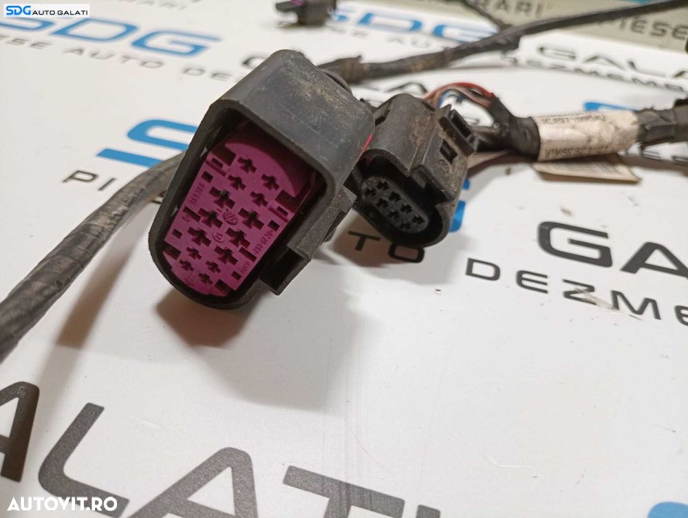 Cablaj Instalatie Electrica Senzori Parcare de pe Bara Spoiler Volkswagen Passat CC 2008 - 2012 Cod 3C8971095AJ [M6424] - 5