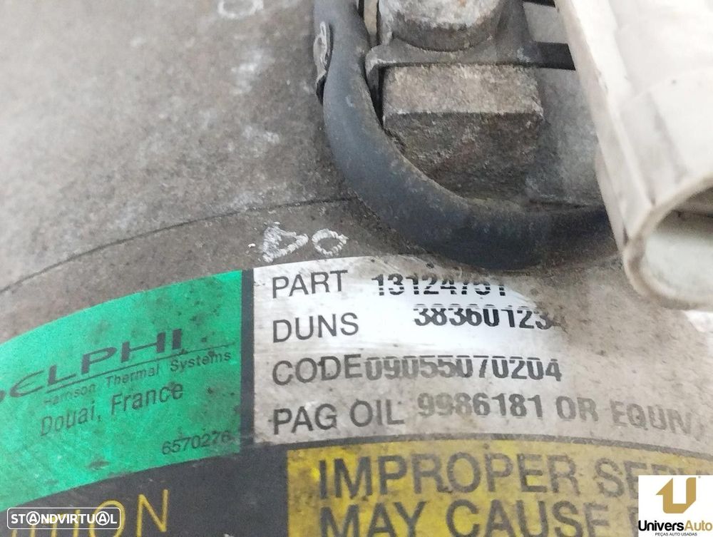 COMPRESSOR AR CONDICIONADO OPEL ASTRA H GTC 2005 -13124751 - 4