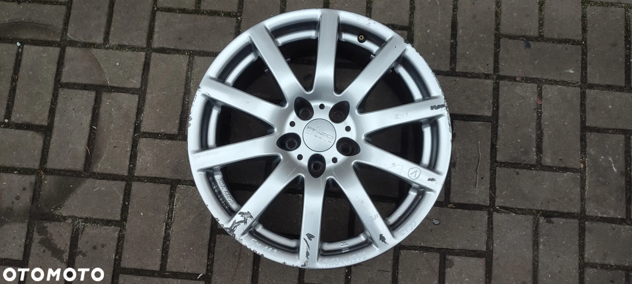 FELGI 5x112 7.5Jx17 CALI ET35 ANZO VW AUDI SEAT SKODA MERCEDES KOMPLET 4 SZTUKI - 2