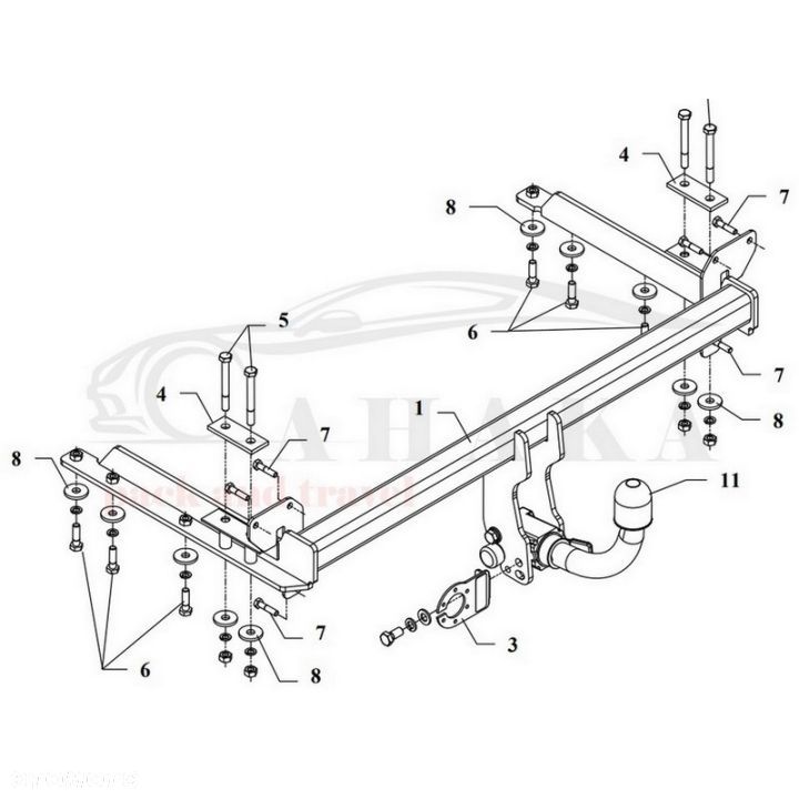Hak Holowniczy Automat Do Kia Shuma Ii Hatchback 1997-2004 - 2