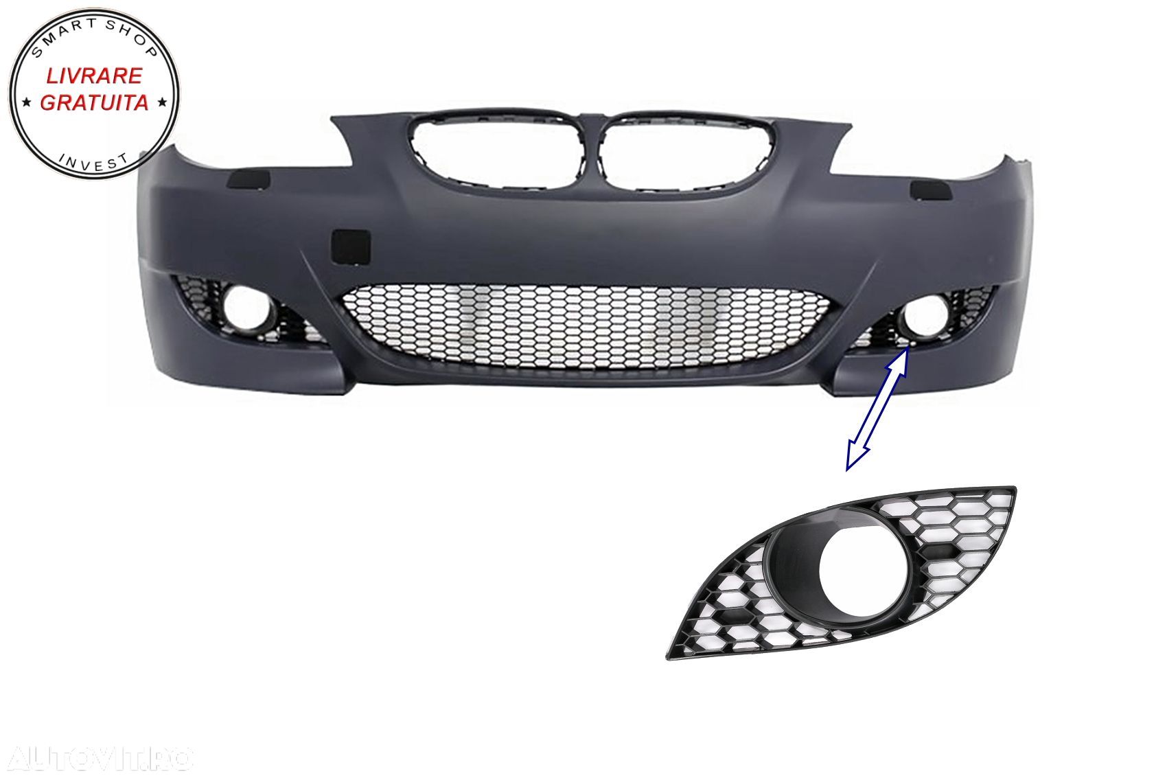 Grila Laterala STANGA BMW Seria 5 E60 E61 (2003-2010) numai Bara M5 Design- livrare gratuita - 1