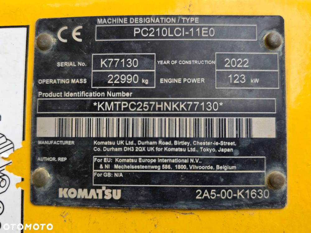 Komatsu PC 210 LCi-11E0, 2022 ROK, SYSTEM NIWELACJI 3D - 13