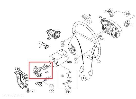 MERCEDES W169 W245 W203 Czujnik kata skretu ORYGINAL - 3