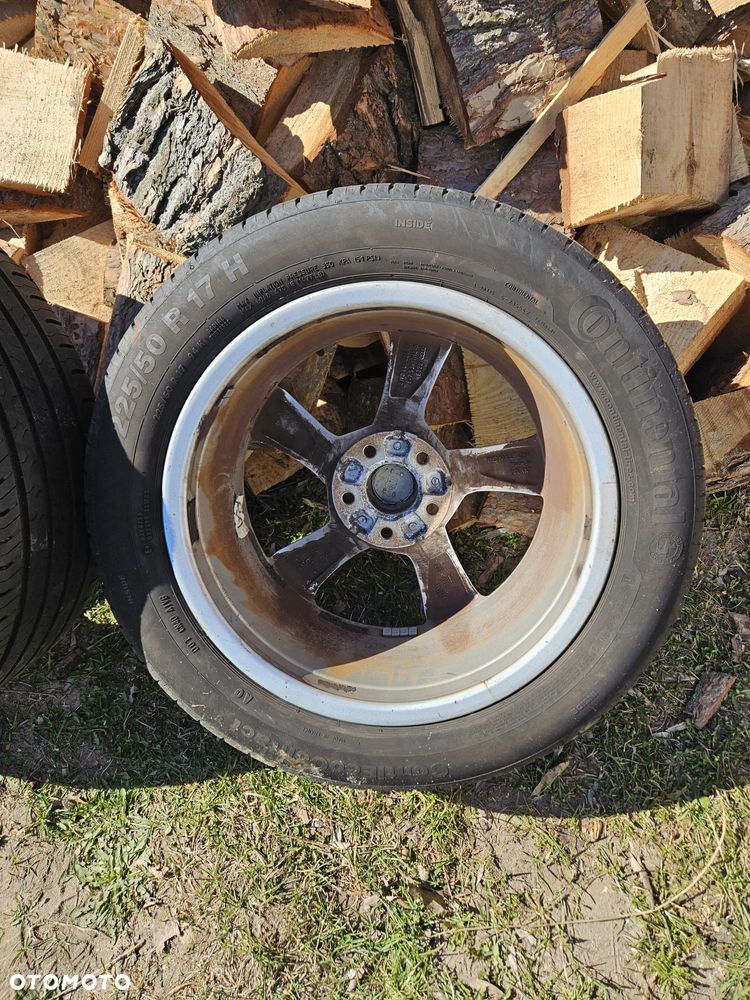 Alufelgi 5x112 R17 z oponami letnimi 225/50 otwór 66,6 - 13