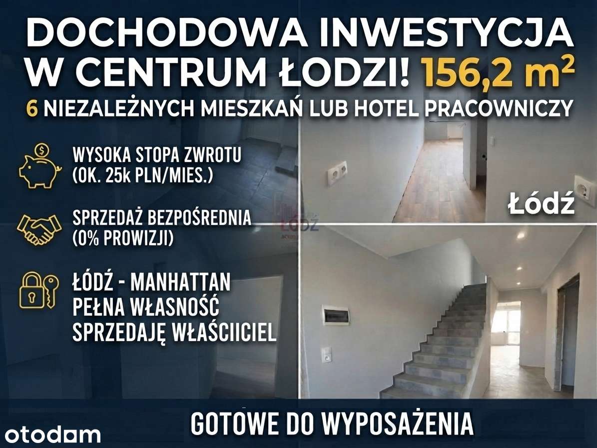 Gotowy pakiet 6 mieszkań (156 m²) Śródmieście / Manhattan Łódź 2piętra