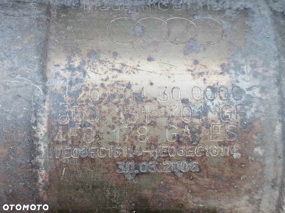 Katalizator Katalizatory Komplet 8E0131701GF 8E0131701GH Kat Wydechowy Plecionka Łacznik Tlumik 3.2 FSI Audi A4 B7 A6 A8 - 10