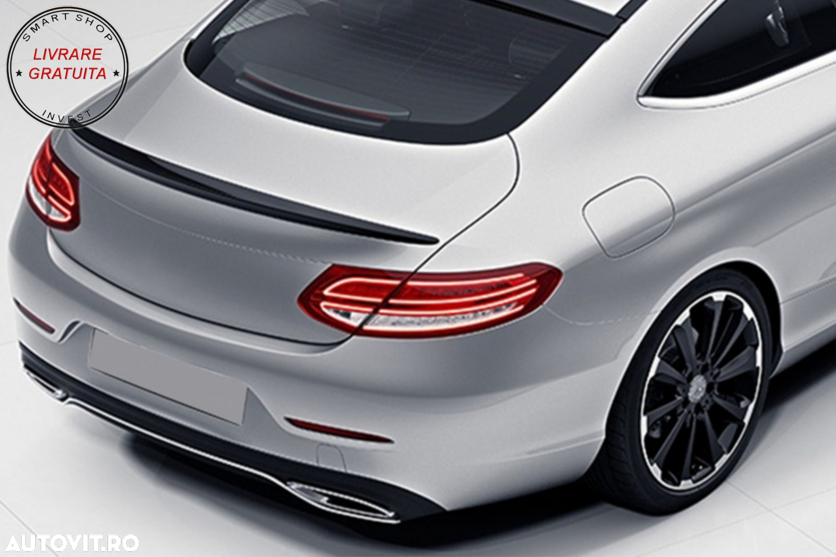 Eleron portbagaj Mercedes Clasa C Coupe C205 (2014-2019) Negru lucios- livrare gratuita - 11
