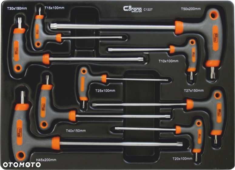 CORONA TORXY UCHWYT "T" 9 SZT. C 1227 - 1