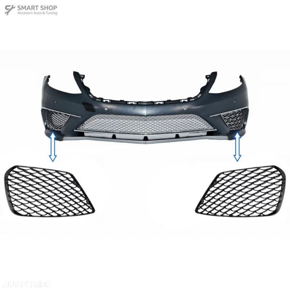 Grile Laterale Mercedes S-Class W222 (2013-2017) S63 Design Negru Luci - 1
