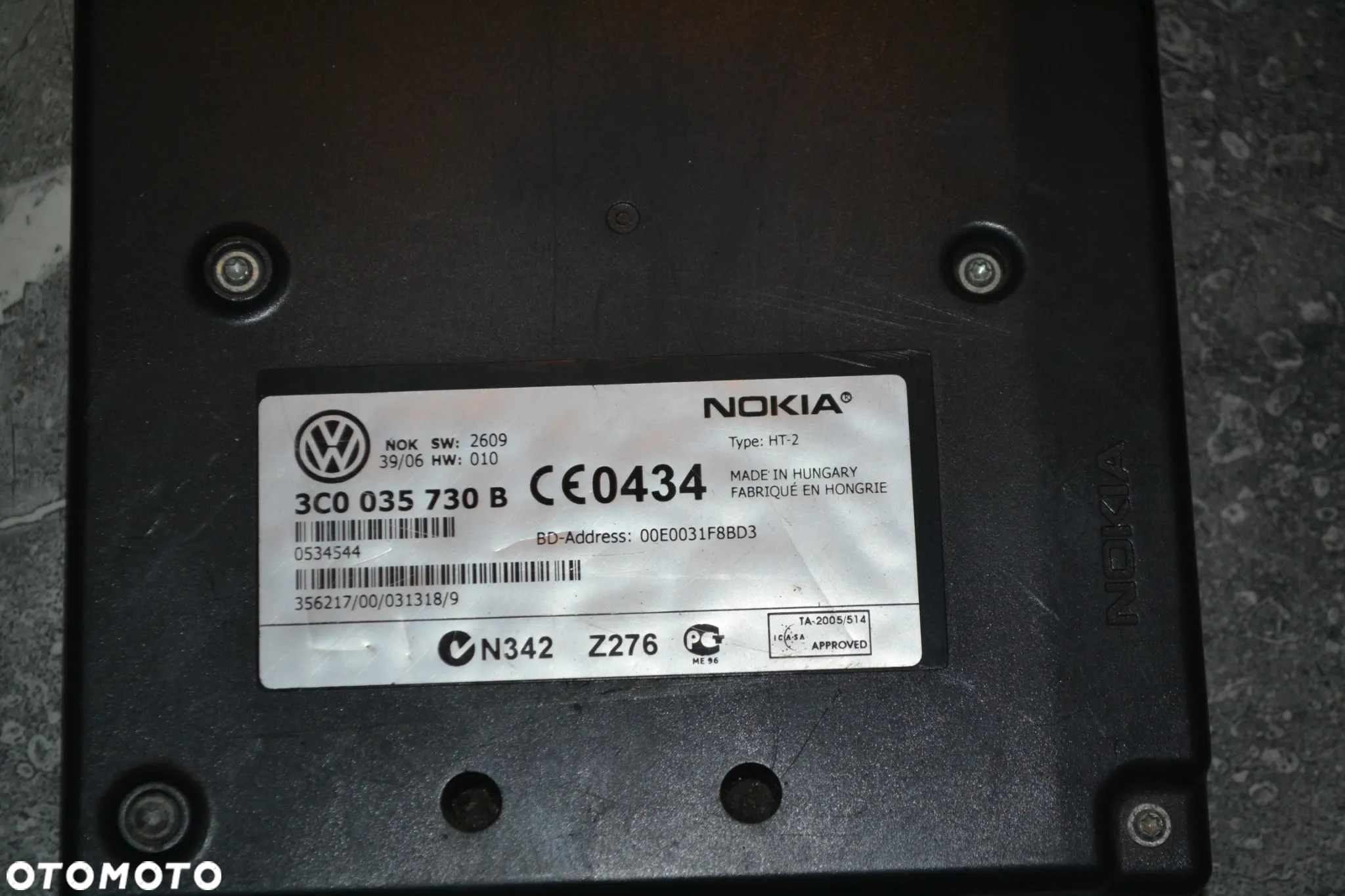 VW PASSAT B6 GOLF V MODUŁ BLUETOOTH NOKIA 3C0035730B - 2