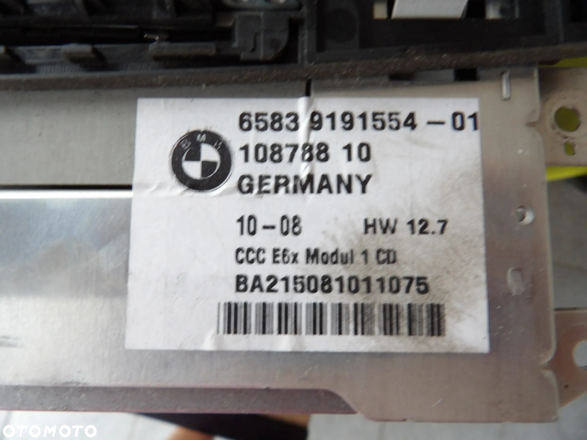 BMW - E60,E63,E64 - RADIO CZYTNIK NAWIGACJI , CCC , NAVI - 9191554 - 2