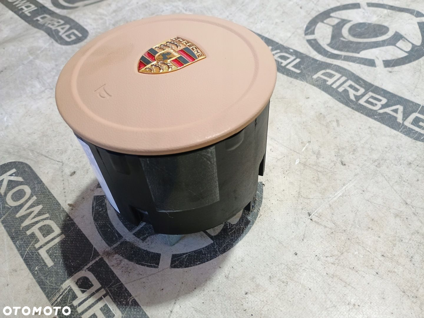 PORSCHE CAYMAN CAYENNE 7P5 AIRBAG PODUSZKA KIEROWCY GUMA BEŻOWA ORYGINAŁ - 4