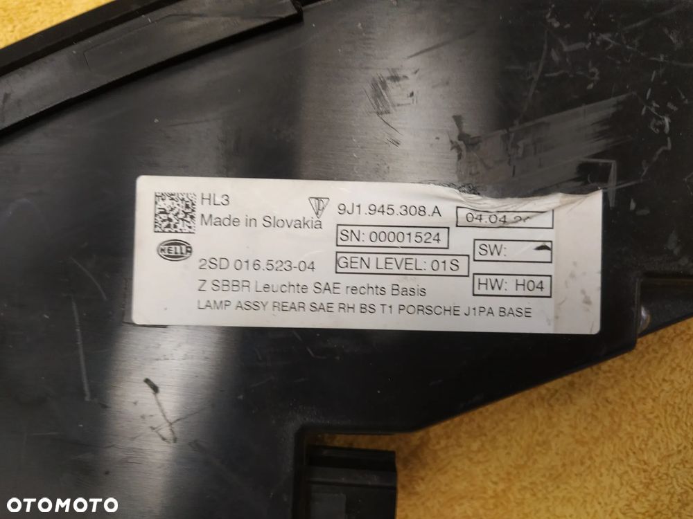 PORSCHE TAYCAN 9JA 19- LAMPA TYŁ TYLNA LED PRAWA LEWA BLENDA ŚRODKOWA W KLAPĘ BAGAŻNIKA BASE USA KOMPLET ORYGINAŁ - 28