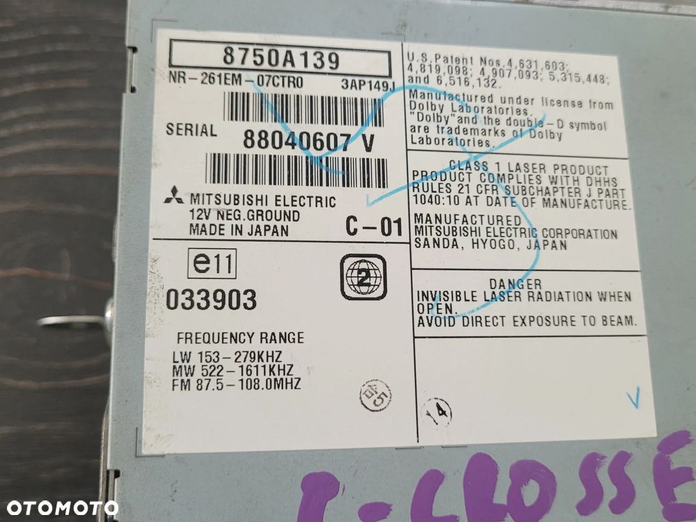 Citroen C-Crosser Outlander Radio Nawigacja 8750A139 8750A090 - 5