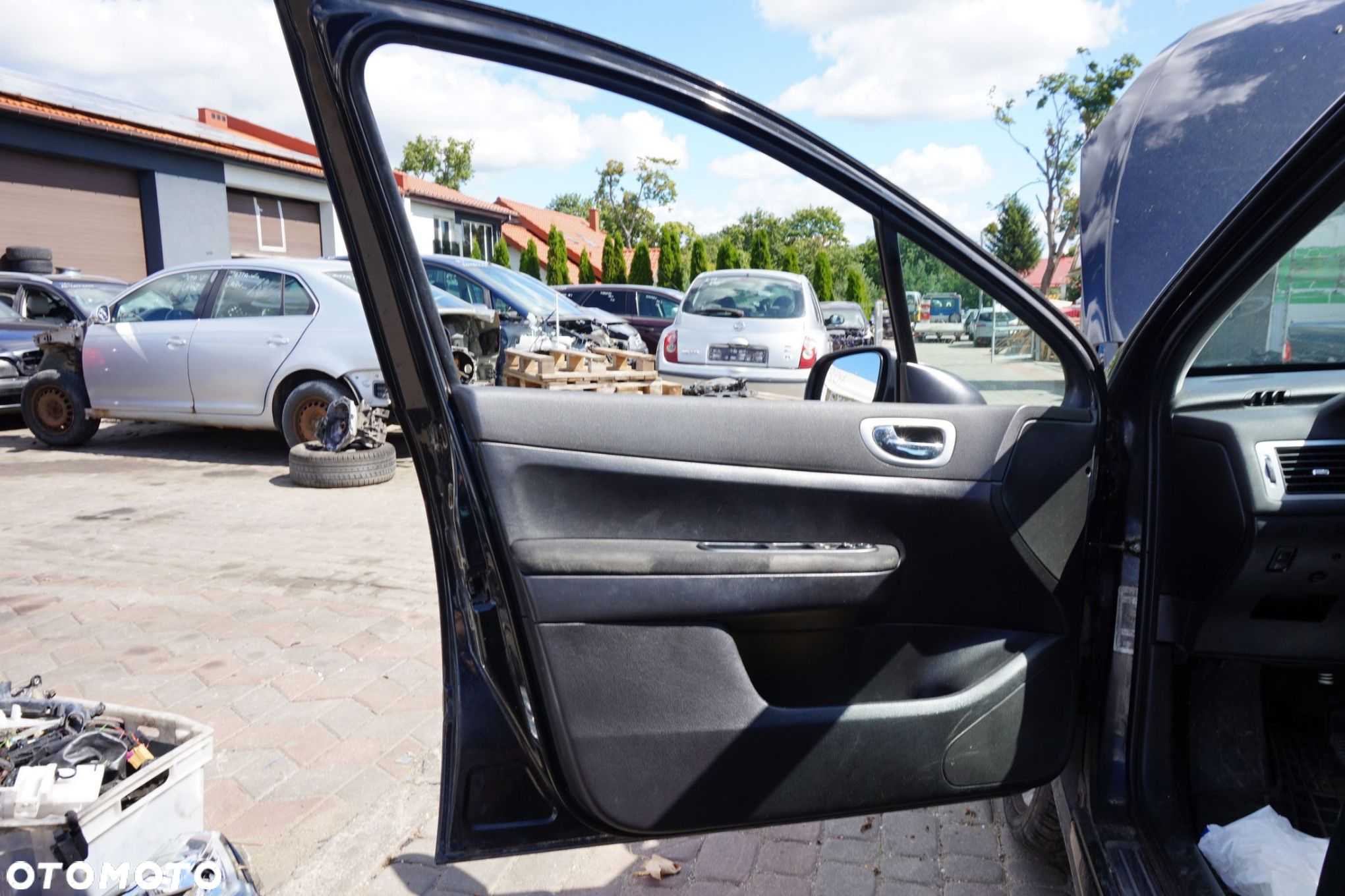 DRZWI PRZEDNIE LEWE 307 LIFT 5D HB EXLD  CZARNY PEUGEOT 2005-2007 - 7
