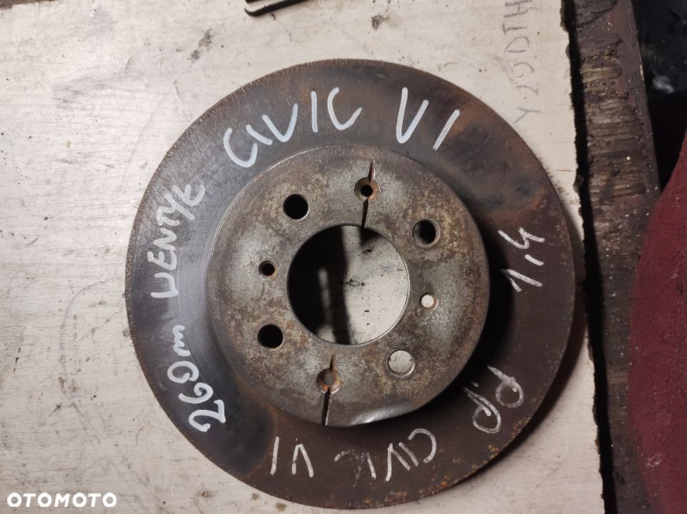 HONDA CIVIC VI 1,4 tarcza hamulcowa 260mm zacisk jarzmo przód tył - 5