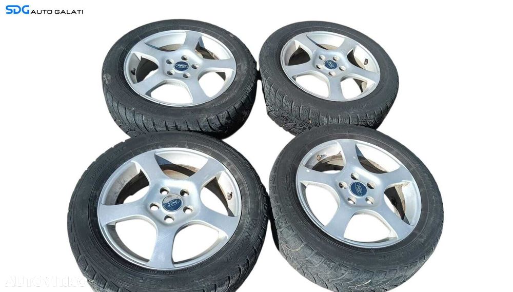 Set 4 Jante Complet cu Prezoane Aliaj 205 55 16 R16 ET50 6½Jx16H2 Ford Focus 2 2004 - 2010 [M8908] - 1