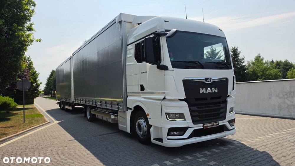 MAN ///TGX///18.430///2022///7.70+7.70 ///ZESTAW TANDEM///PRZEJAZDOWY/// 36000 KG///DACH PODNOSZONY/// FIRANKA///LEDY///STAN BARDZO DOBRY - 3