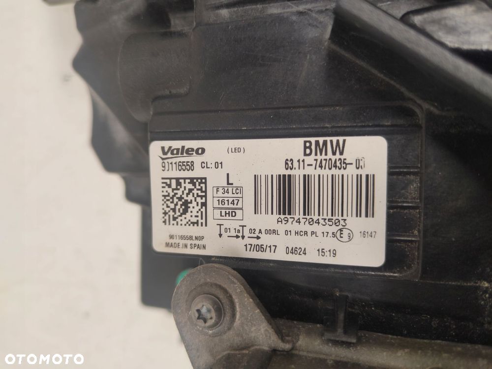 bmw 3 f34 lift gt full led lampa lewy przód 747035 - 3