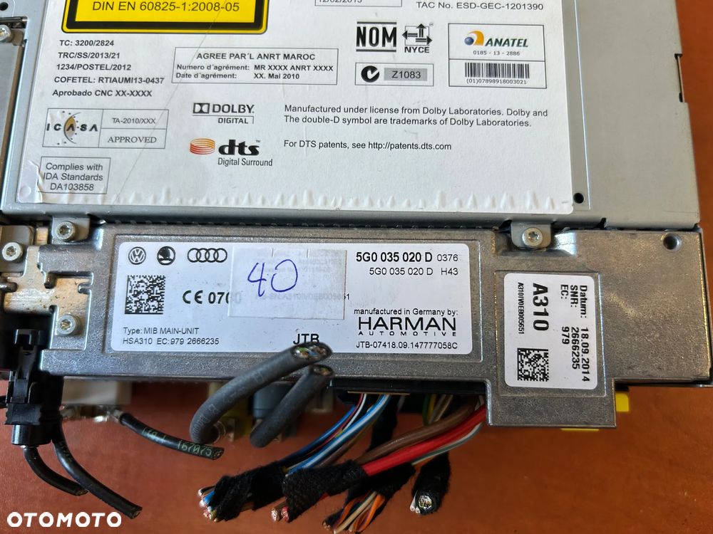 Radio z nawigacją 5G0035020D VW GOLF VIII - 3