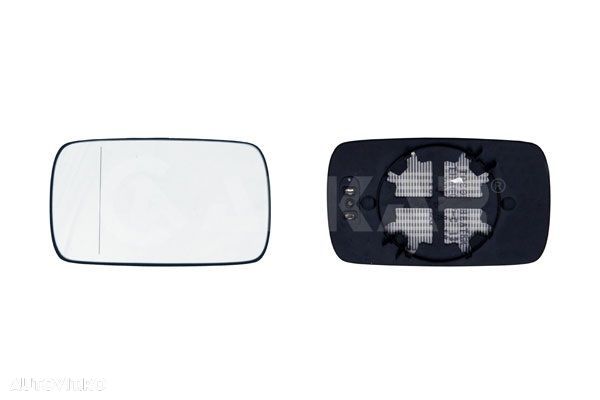 Geam oglinda exterioara BMW 3 (E46) Coupe/Cabrio 05.99-03.03/03.03-09.06, 7 (E65/E66) 09.01-12.04/01.05-10.08; stanga, crom, incalzire, asferica, 51168247131 - 1