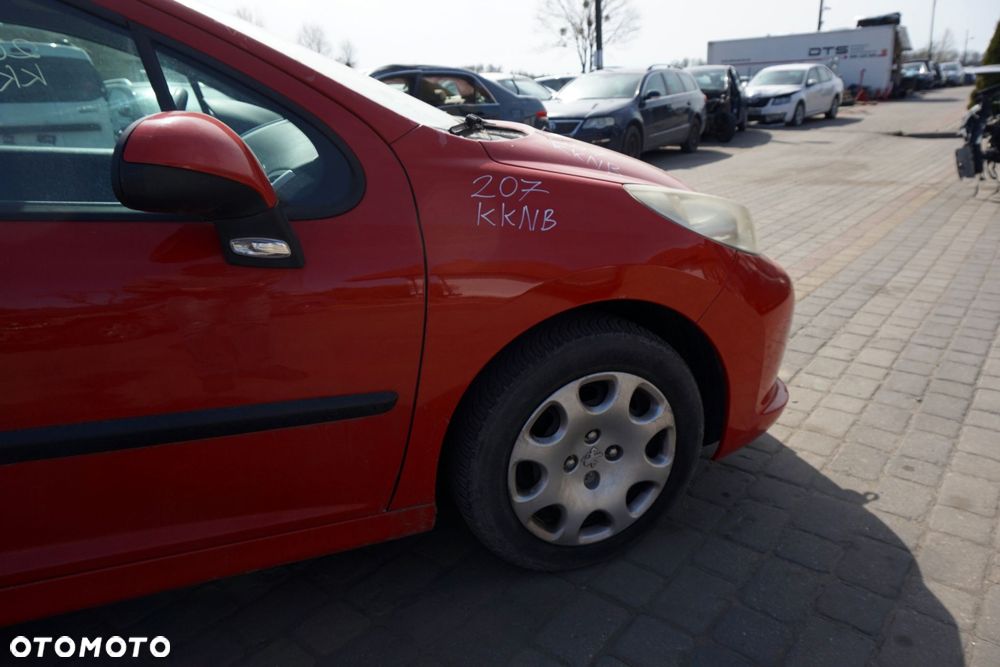 MASKA ZDERZAK BŁOTNIKI LAMPY 207  KKNB  PEUGEOT 2006-2009 CZERWONY PRZÓD KOMPLETNY - 14