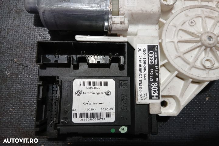 Motoras macara geam dreapta 8P0959802H E840311202 8P0959802H E8403112 - 3