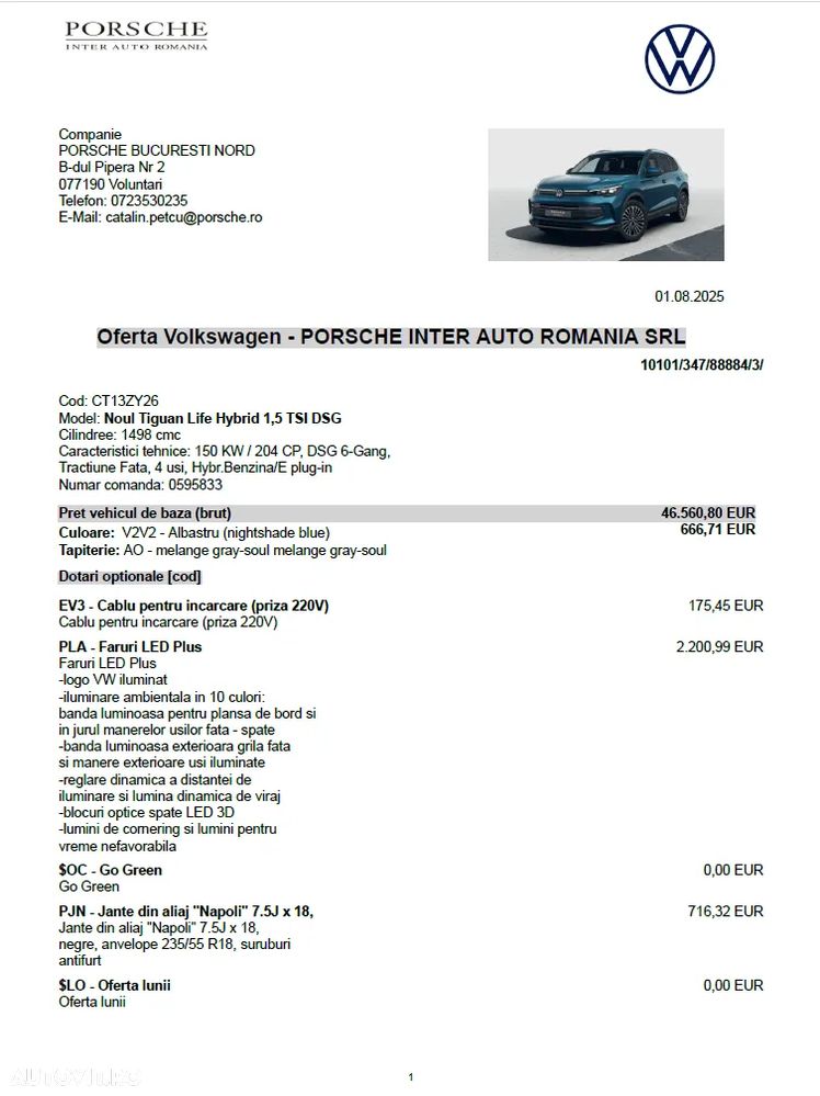Volkswagen Tiguan 1.5 TSI eHybrid DSG PHEV Life - 12