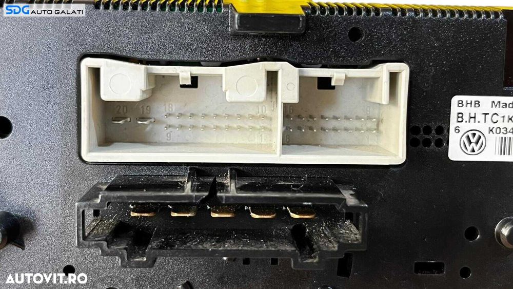 Panou Modul Unitate Comanda AC Aer Conditionat Clima Climatic Volkswagen Golf 5 Plus 2004 - 2008 Cod 1K0820047JN 5HB010272 [LC0589] - 7