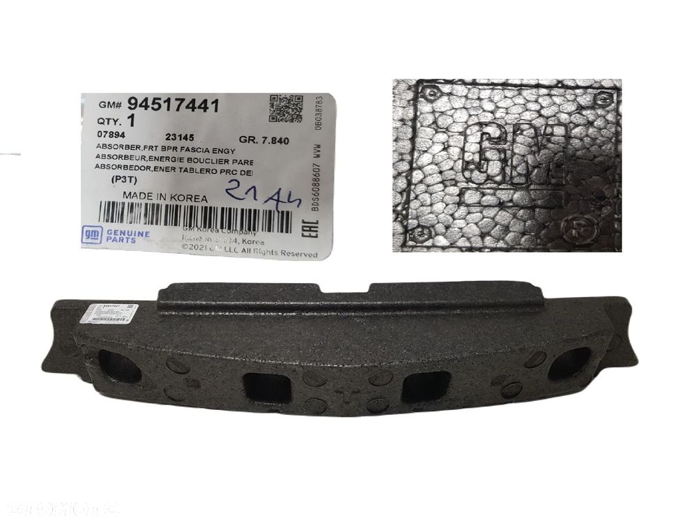 FABRYCZNIE NOWY ORYGINALNY PRZEDNI ABSORBER PRZÓD PIANKA OPEL MOKKA X 16-20 94517441 - 1