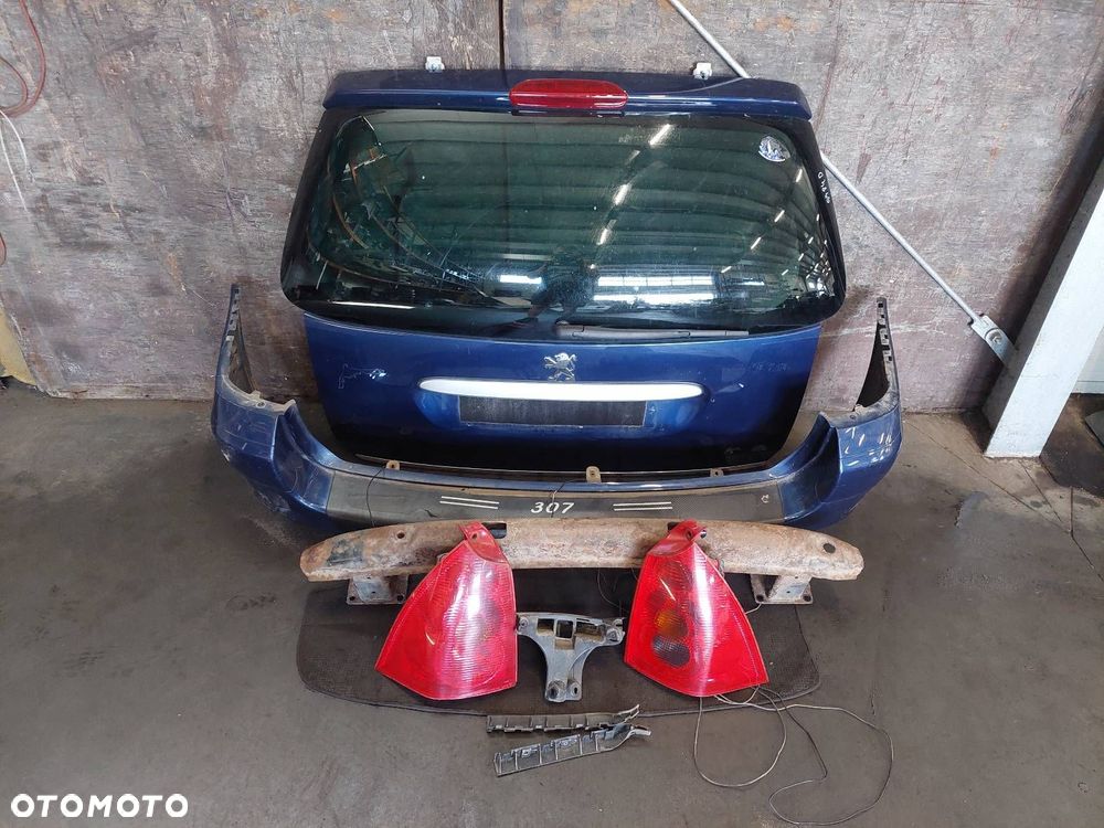 KOMPLETNY TYŁ PEUGEOT 307 I SW KOMBI EGED KLAPA ZDERZAK TYŁ LAMPY - 1