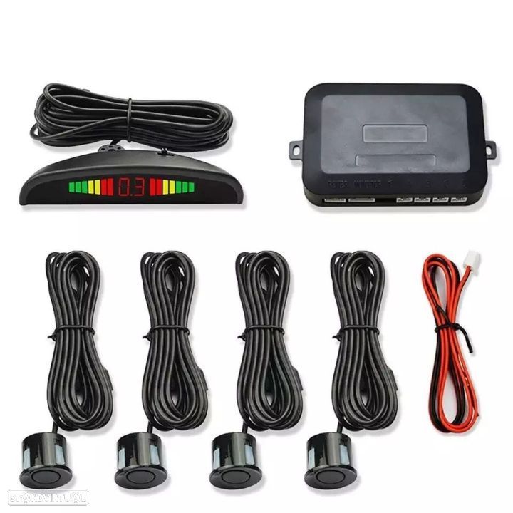 Sensores de Estacionamento Universal + Display LED - Preto - 1