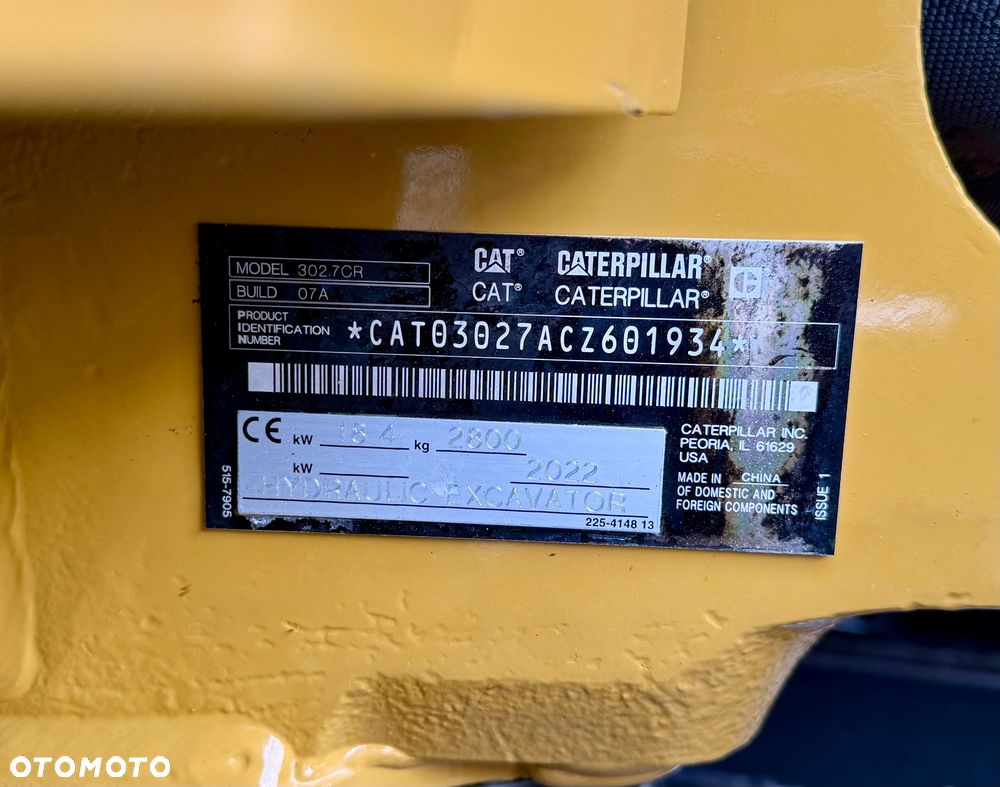 Caterpillar Caterpillar MINIKOPARKA CAT CATERPILLAR 302.7 CR 302 302.7CR 301, 303, 2022 R. - 14