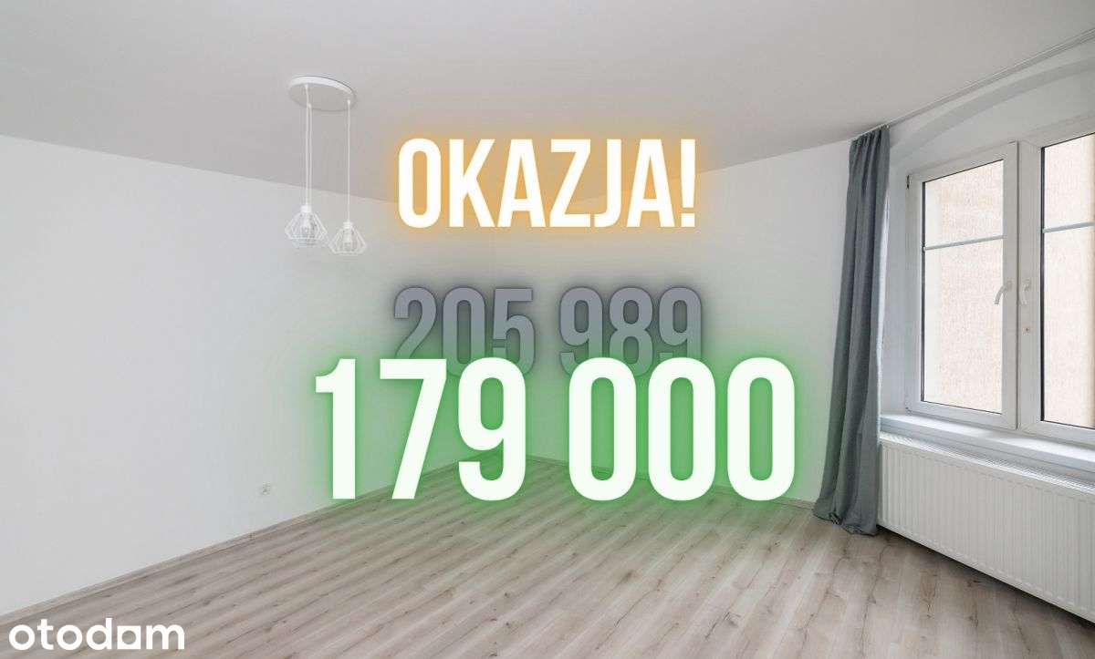 Wykończona kawalerka | 34,62 m² | Osobna kuchnia