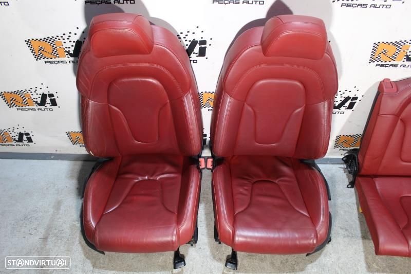 Conjunto De Bancos Audi Tt (8J3)  Bancos Audi Tt 8J Em Pele Vermelha - 2