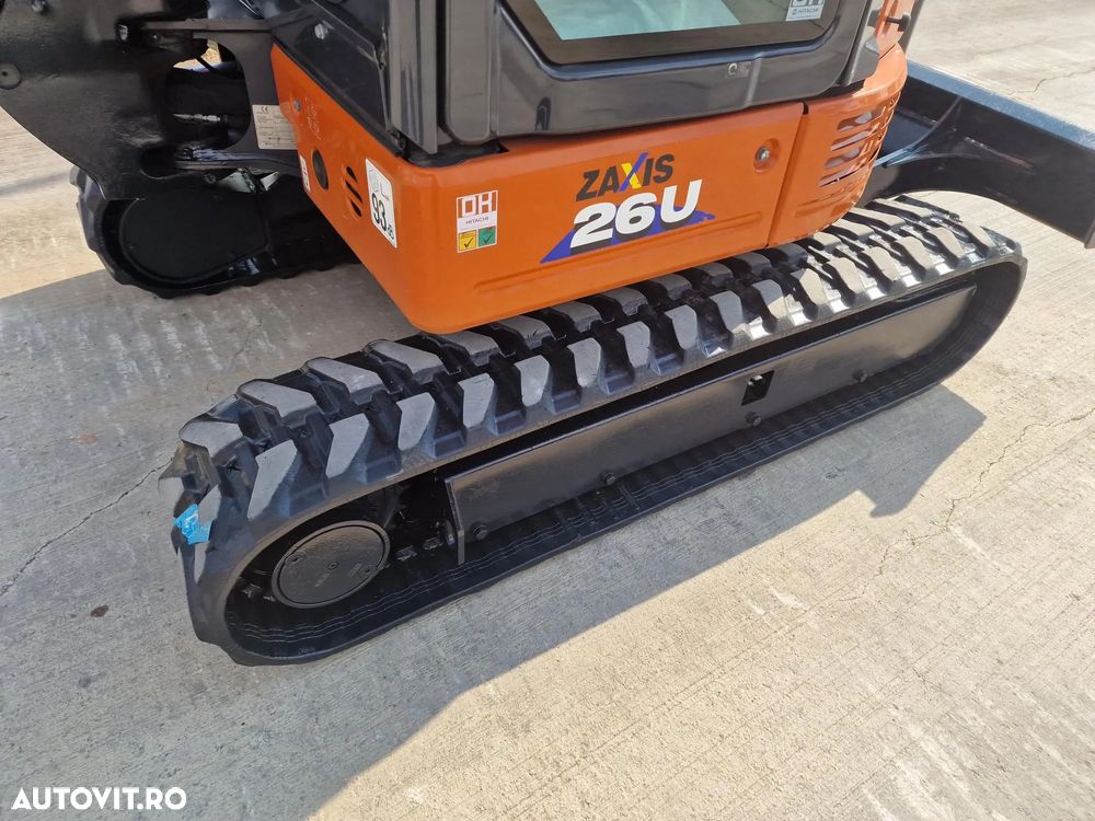 Hitachi 2,7t, CUPLA RAPIDA cu INCLINARE CUPE, 2021, 627h, cupe 400mm, 600mm, taluz NOI, senile 80% bune, inst picon, latime 1,5m, Ad sapare 3m, ridica 1,5t, motor 21CP, Produs in JAPONIA, posiblitate leasing 4 ani, CA NOU-PROMOTIE 32.900 EUR+Tva - 11