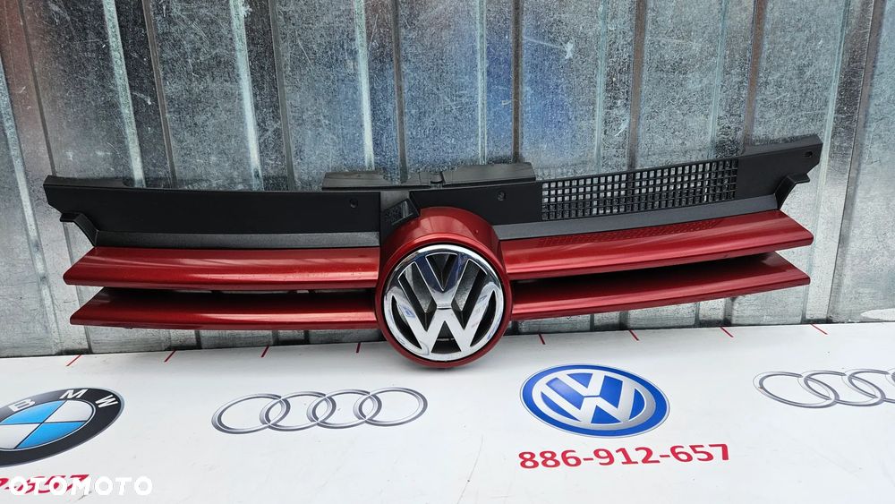 VW Golf IV 4 1J Atrapa zderzaka przedniego Grill Kratka środkowa Logo VW 1J0853651F kolor LC3K - 2