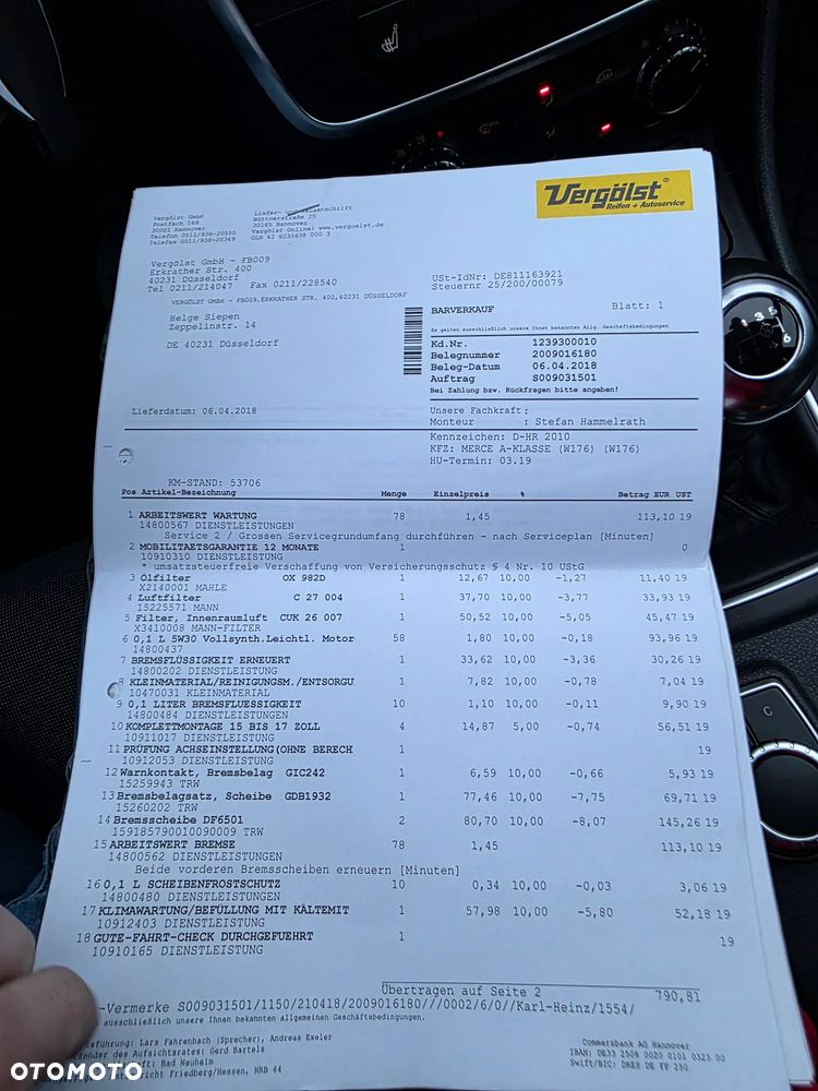 Mercedes-Benz Klasa A 180 (BlueEFFICIENCY) - 20