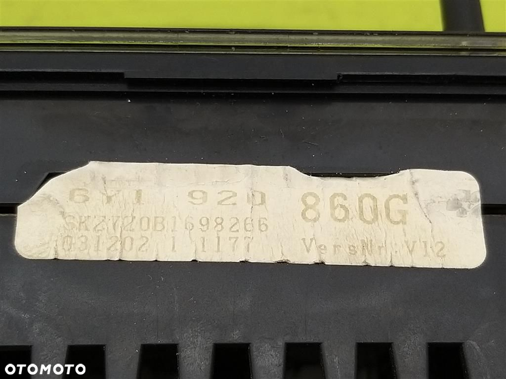 Licznik ZEGARY SKODA FABIA I 1999-2004  PRZED LIFT 1.4 MPI VDO 172 TYŚ KM - 5
