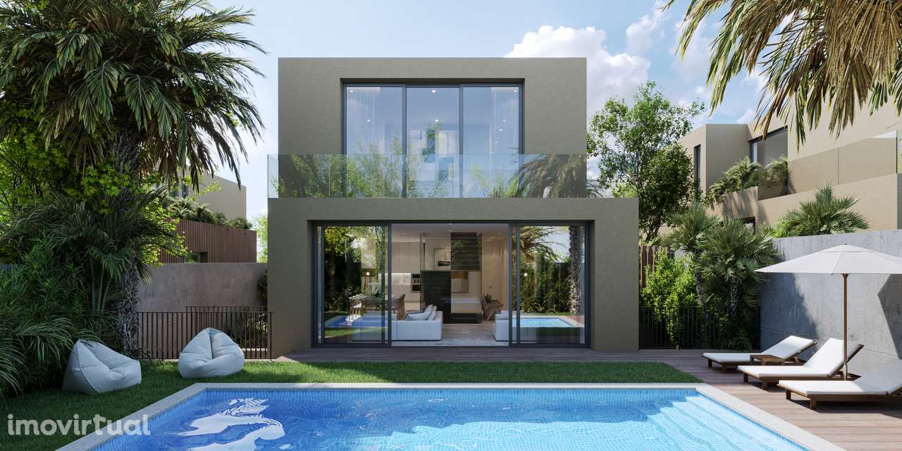 Moradia T4 com piscina, garagem e vista jardim e serra - Grande imagem: 2/33