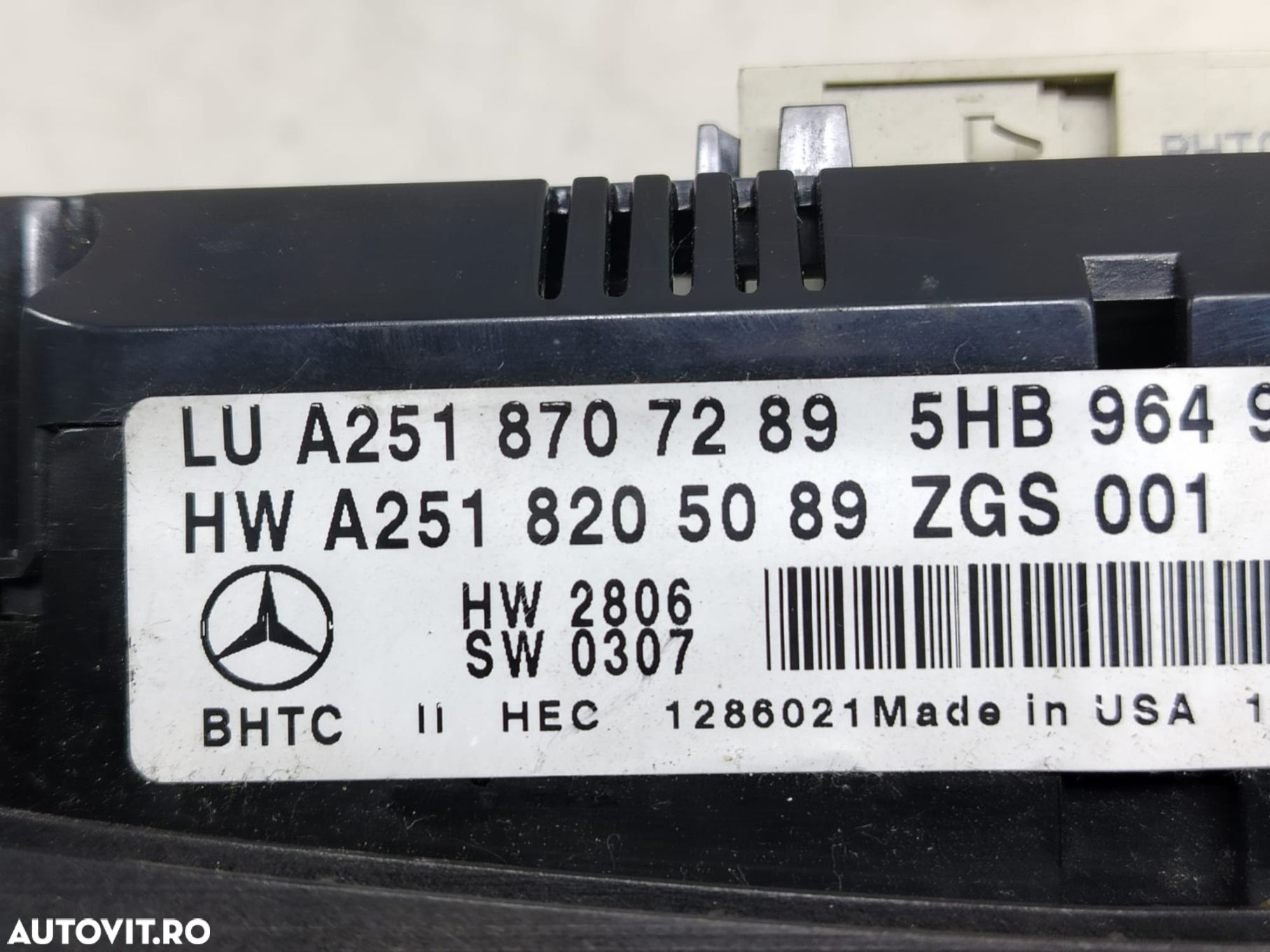 Panou comanda clima A2518707289 Mercedes-Benz ML W164 [2005 - 2008] - 3