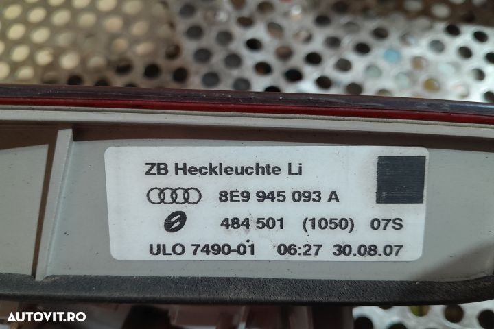 Lampa / Tripla stop stanga pe hayon 8E9945093A Audi A4 B7 [2004 - 200 - 4