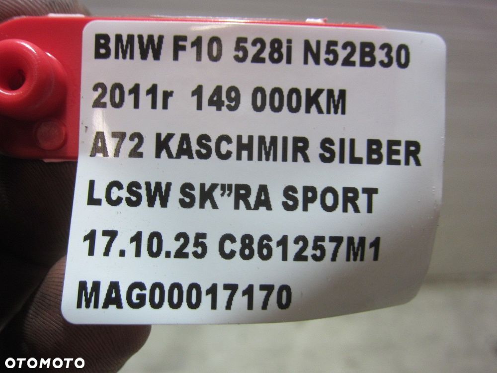 BMW 5 F10 F11 528i 535i N55 N52 PÓŁOŚ LEWA TYLNA LEWY 7581029 33207581029 - 7