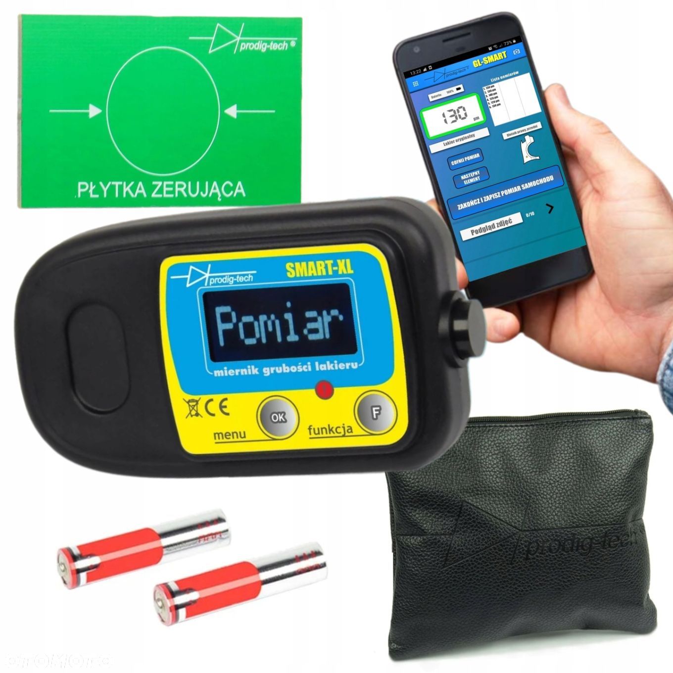 MIERNIK TESTER GRUBOŚCI LAKIERU GL-SMART-XL WBUDOWANA SONDA APLIKACJA - 1