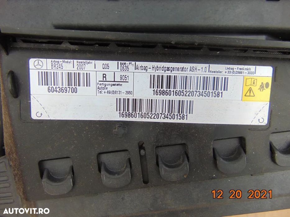 Airbag spate Mercedes B Class w245 A Class w169 airbag-uri spate - 2